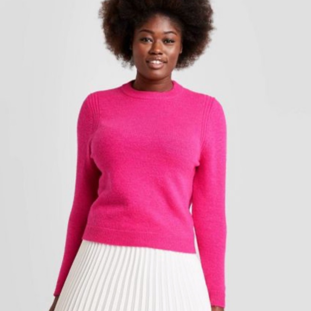 A New Day Pink Crewneck Pullover Sweater